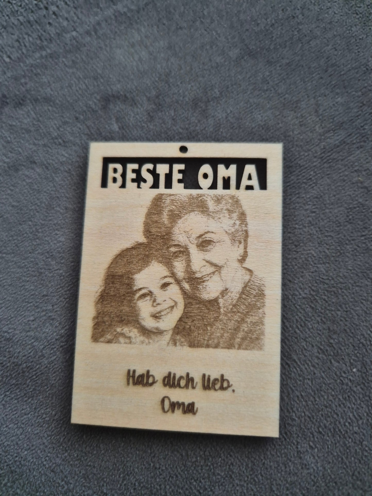 Personalisierter Foto- Schlüsselanhänger aus Holz